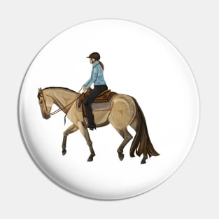 Buckskin Western Dressage Horse Pin