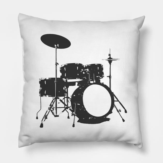 Drum Kit Pillow by SilverfireDesign