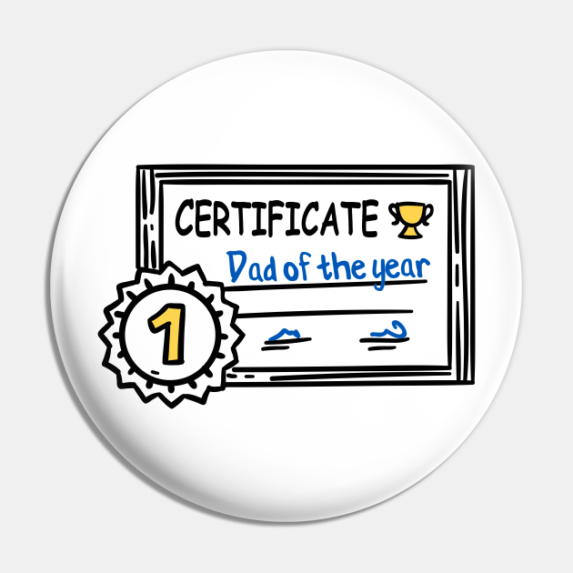 Dad of the Year certificate father's day Award - Dad Of The Year - Pin ...