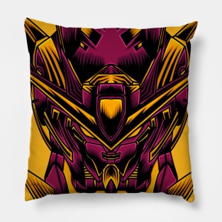 Red robot illustration Pillow