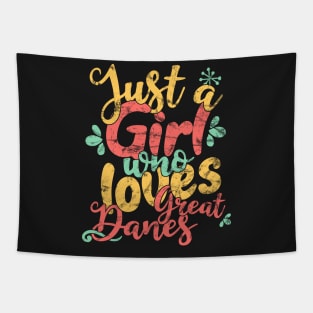 Just A Girl Who Loves Great Danes Gift product Tapestry