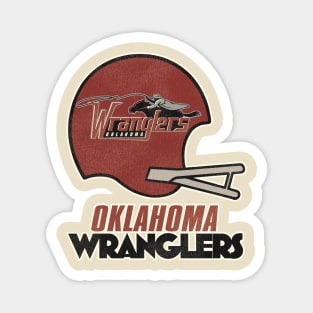 Defunct Oklahoma Wranglers Football Team Magnet