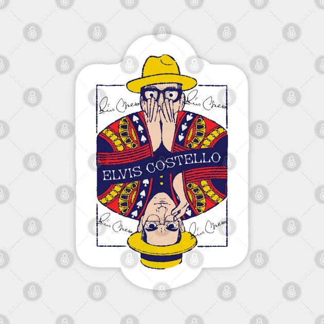 ELVIS COSTELLO POKER FACE GLASSES Magnet by LuckYA