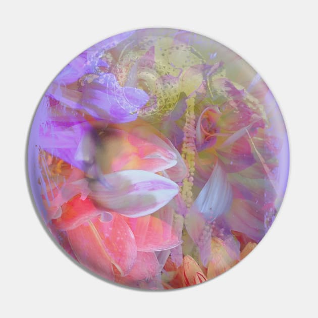 Flower Fairy Double Exposure Fantasy Art Pin by Sandy Richter Art & Designs