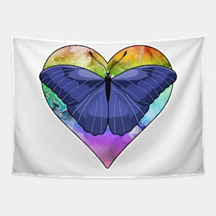 Butterfly with Heart Tapestry