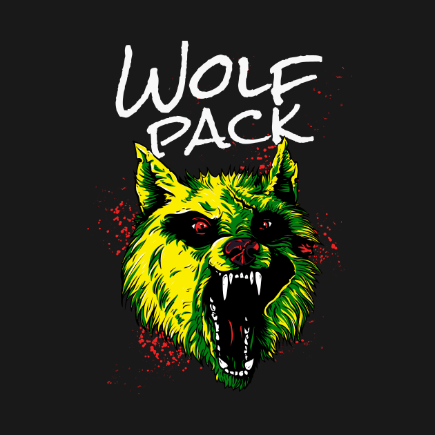 Wolf Pack Furious Werewolf Wild Animal by Foxxy Merch