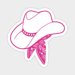 Cowgirl Hat and Handkerchief Magnet