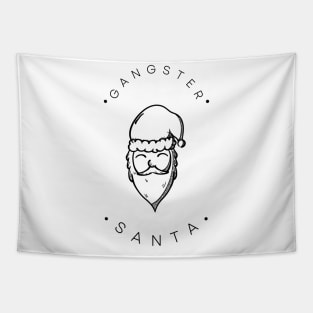 Marry Christmas Gangster Santa design and text art Tapestry