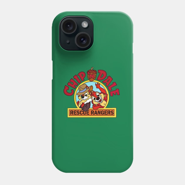 Chip n Dale Rescue Rangers, classic Cartoon Phone Case by RainbowRetro