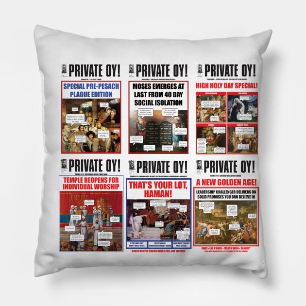 Private Oy! Cover Pattern Pillow by TillaCrowne