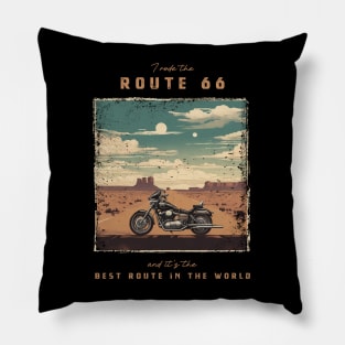 The U.S. Route 66 - best motorcycle route in the world Pillow