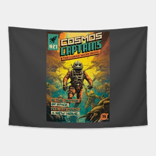 Retro Vintage Sci Fi Comic Book Cover Tapestry