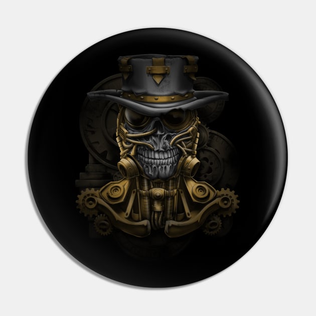 steampunk skull Pin by Chack Loon