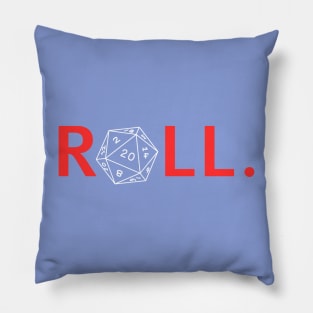 Roll. RPG Shirt red and white Pillow