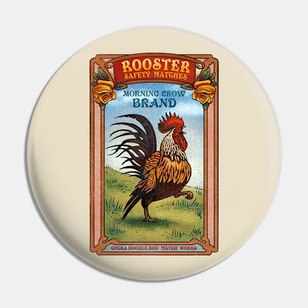 Rooster Pin by ChetArt