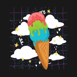 Ice Cream Cone Dessert Lover Summer Foodie Ice Cream T-Shirt