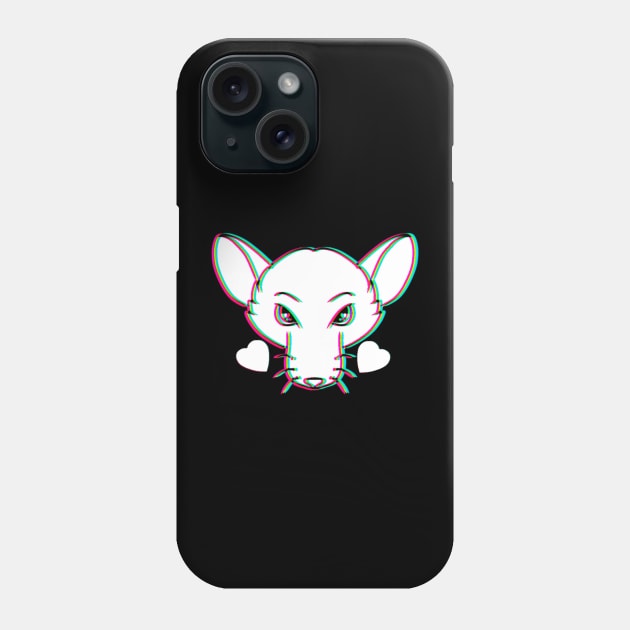 Rad Rat (Glitched Version) Phone Case by Rad Rat Studios