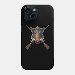 Wild Boar and Hunting Rifles Phone Case