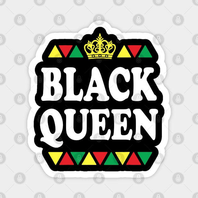 Black Queen, Black Women, Black Girl Magic Magnet by UrbanLifeApparel