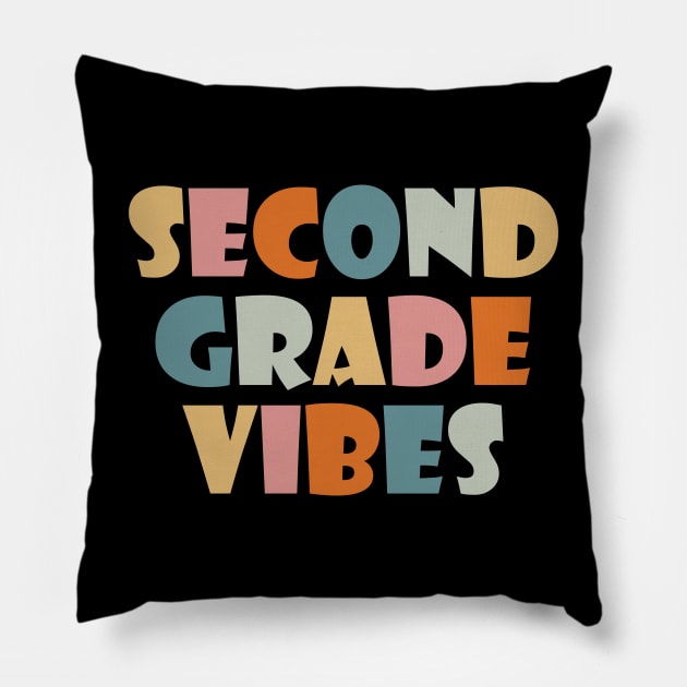 Second Grade Vibes Pillow by Rishirt