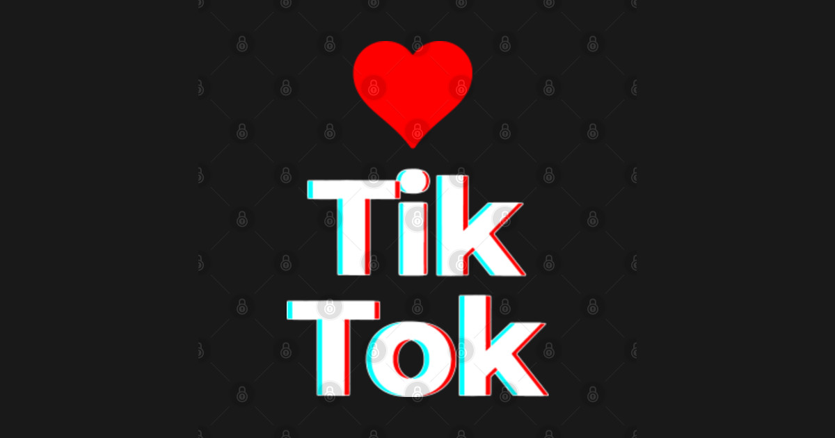 I Love Tiktok Funny Red Heart Viral Social Media Video Meme Tiktok Love T Shirt Teepublic