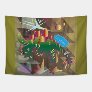 Stegosaurus classic (in habitat) Tapestry