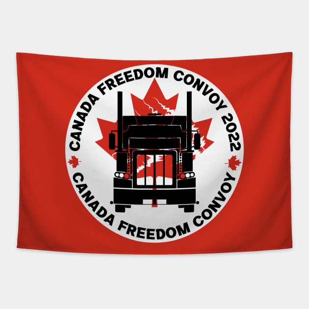 Canada Freedom Convoy 2022 Tapestry by Coron na na 