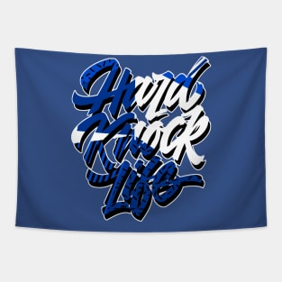 Hard Knock Racer Blue Retro Sneaker Art Tapestry
