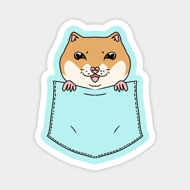 Cute Hamster in the Pocket Magnet by HugSomeNettles