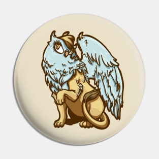 Griffin in Pale Blue and Gold Pin