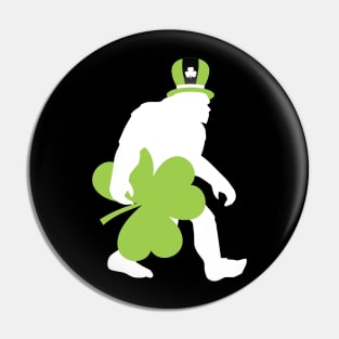 Bigfoot Irish Shamrock Pin