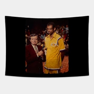 Kareem Abdul Jabbar in an Interview with The Legend Chick Hearn Tapestry