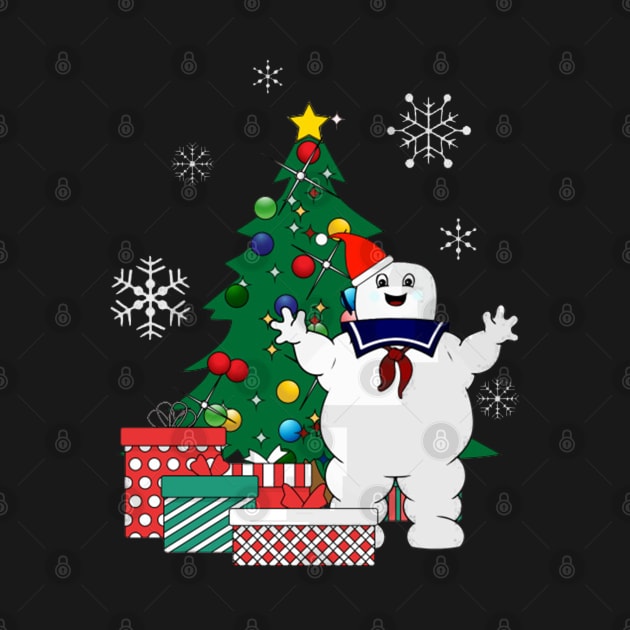 Stay Puft Ghostbusters Around The Christmas Tree by squids_art