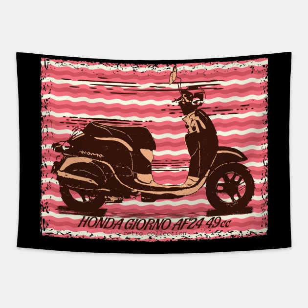 Retro Vintage Scooter #3 Tapestry by YTdesign