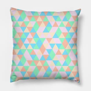 Geometric Triangles With Colorful Seamless Pattern Pillow