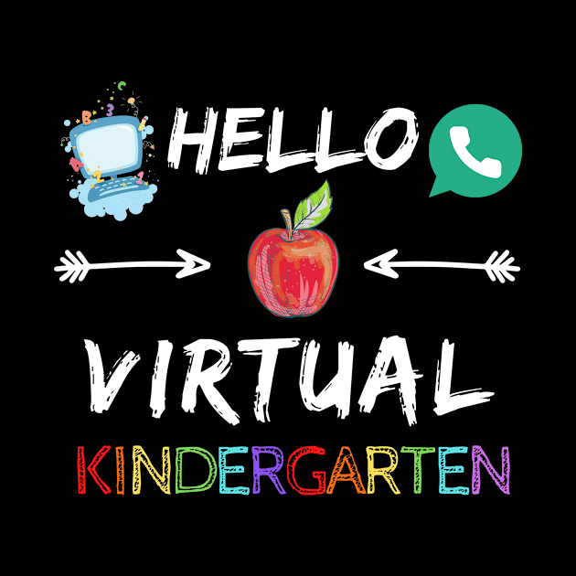 Back to School Virtual Kindergarten Shirt 2020 Zoom Kids Learn Children Teaching Education Student September Halloween Funny Sarcastic Class Motivational Inspirational Birthday Gift by EpsilonEridani