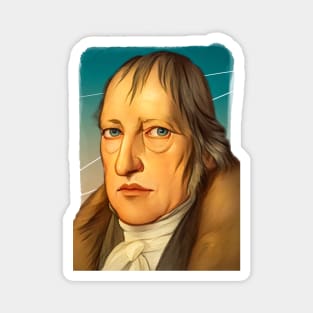 German Philosopher Hegel illustration Magnet