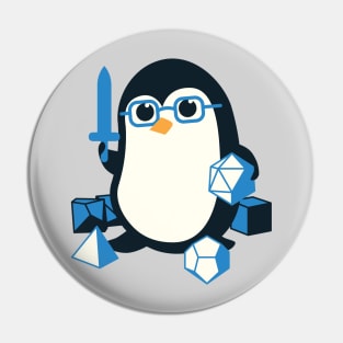 D&D Penguin Cute Dungeons and Dragons Nerd Gift Pin