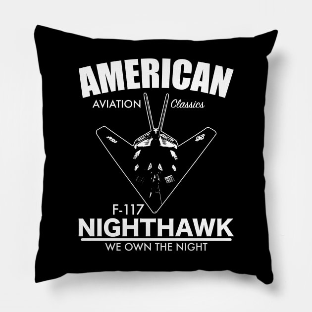 F-117 Nighthawk Pillow by Tailgunnerstudios