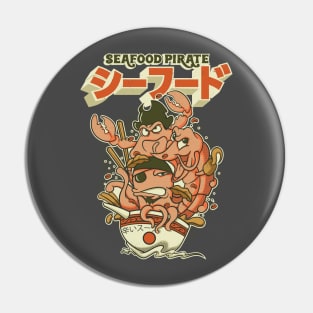 Seafood Pirate Colored Pin