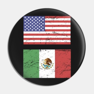 United States Flag & Mexico Flag Pin