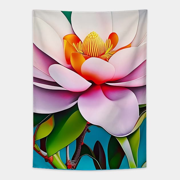 Rainbow Magnolia 2 Tapestry by RoxanneG