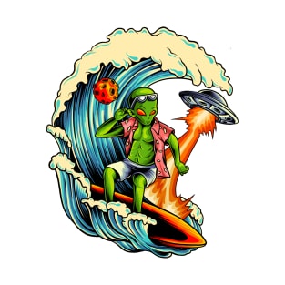 Alien surfing T-Shirt