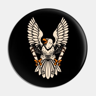 Eagle with bat Pin