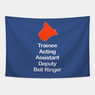 Trainee Bell Ringer (Dark Background) Tapestry