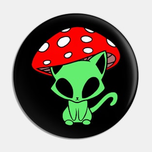 Alien Cat Mushie Pin