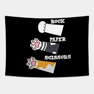rock paper scissors game - cats paws - cat lover Tapestry