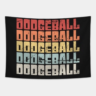 Retro Vintage DODGEBALL Text Tapestry