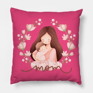 Cute Mom And Baby Gift 2023 Pillow