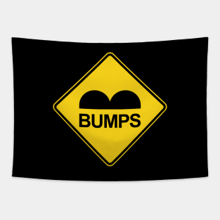 Caution Speed Bumps Traffic Sign Tapestry